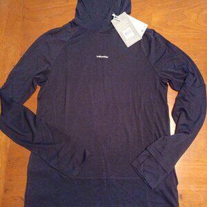 ICEBREAKER MEN'S MERINO WOOL COOL-LITE HOODED BASE LAYER, NEW W/TAGS